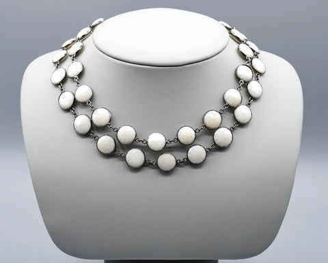 Necklace of White Chalcedony