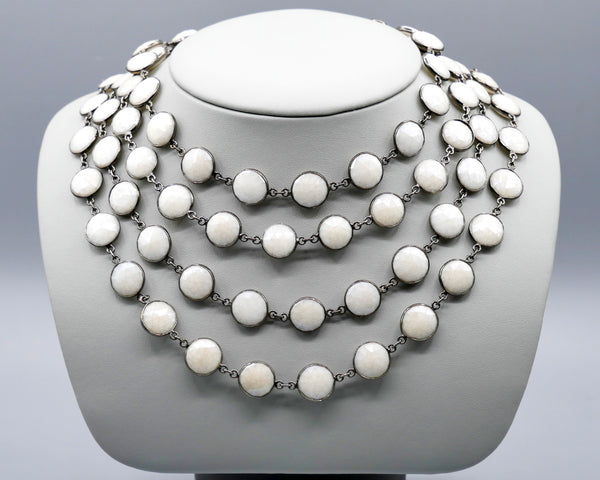 Necklace of White Chalcedony